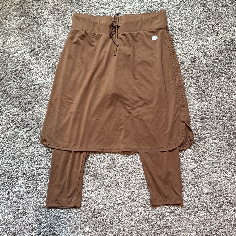 Snoga Athletics Courtney Toliver Brown Skirted Leggings Women’s XL Hemmed